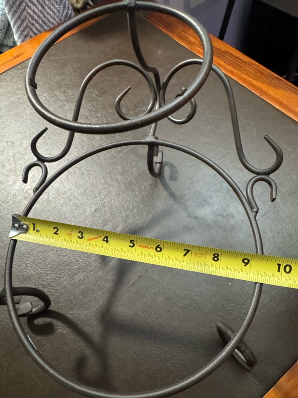 Taste Of Home Black Metal Two-Tier Serving Stand Rack - Picture 2 of 4